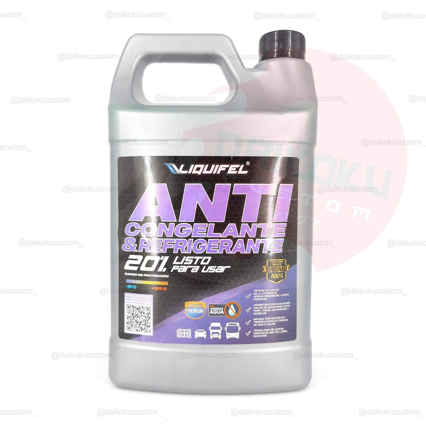 Anticongelante Y Refrigerante Verde 20% Auto Liquifel 4 Litros