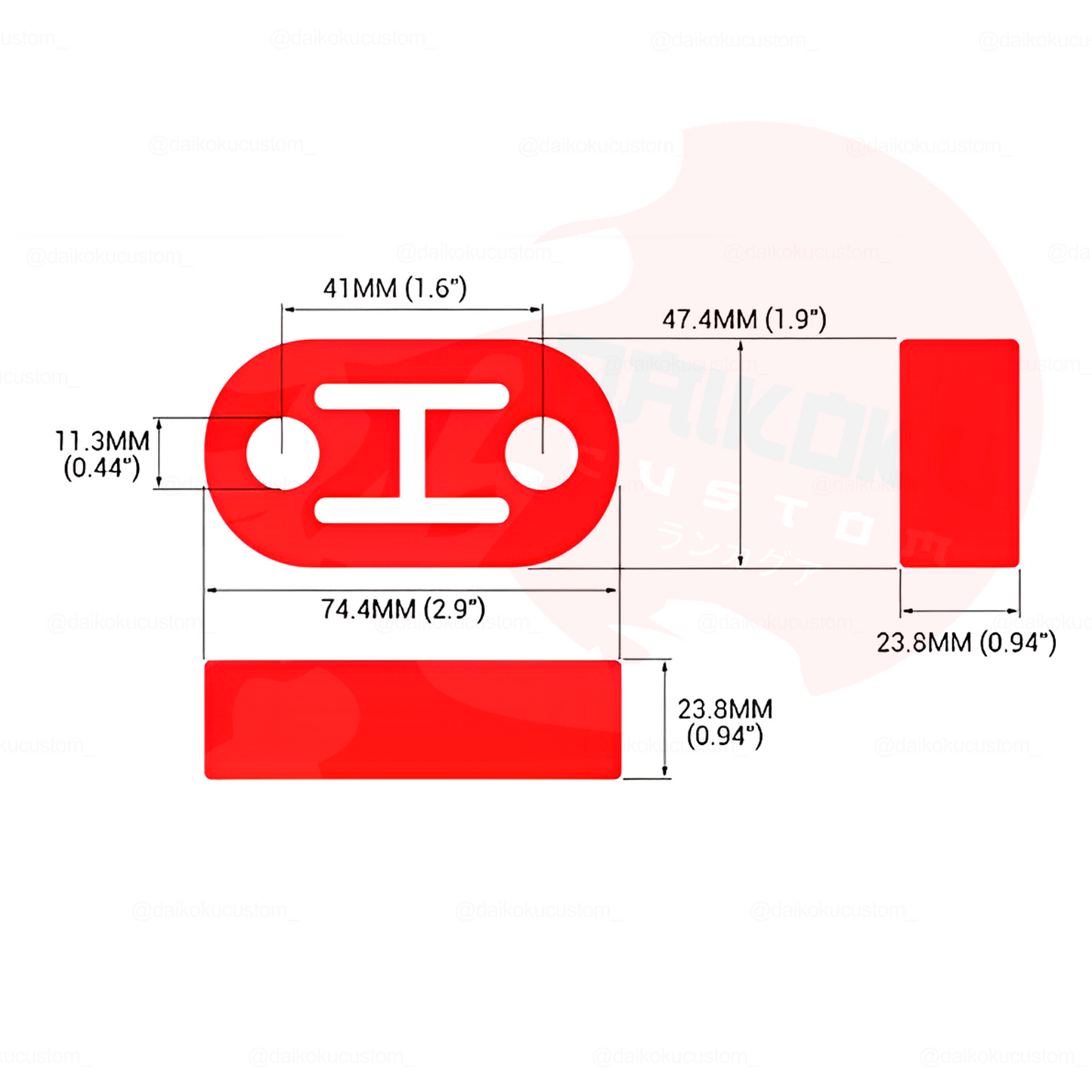 1 Goma Soporte Tubo Escape Universal
