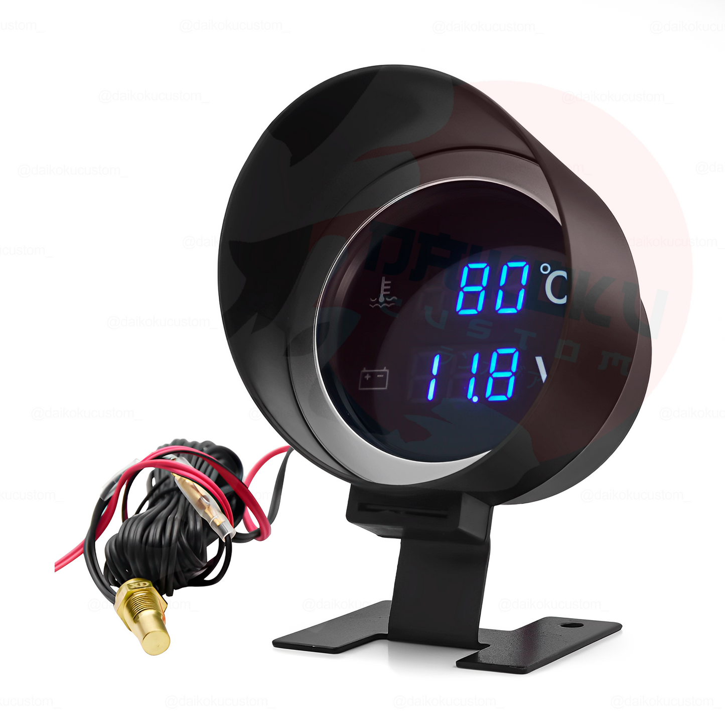 Reloj Temperatura Agua Ad2 + Voltimetro 12v 24v (Incluye Sensor Temp)