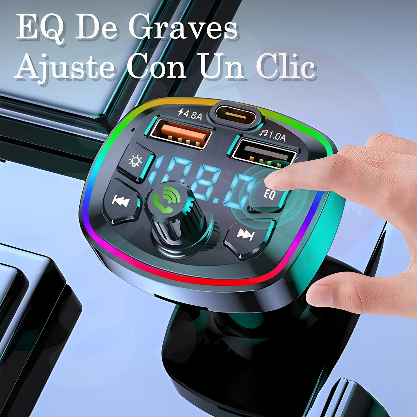 Receptor Transmisor RGB Q7 Bluetooth 20w 12-24v Cenicero