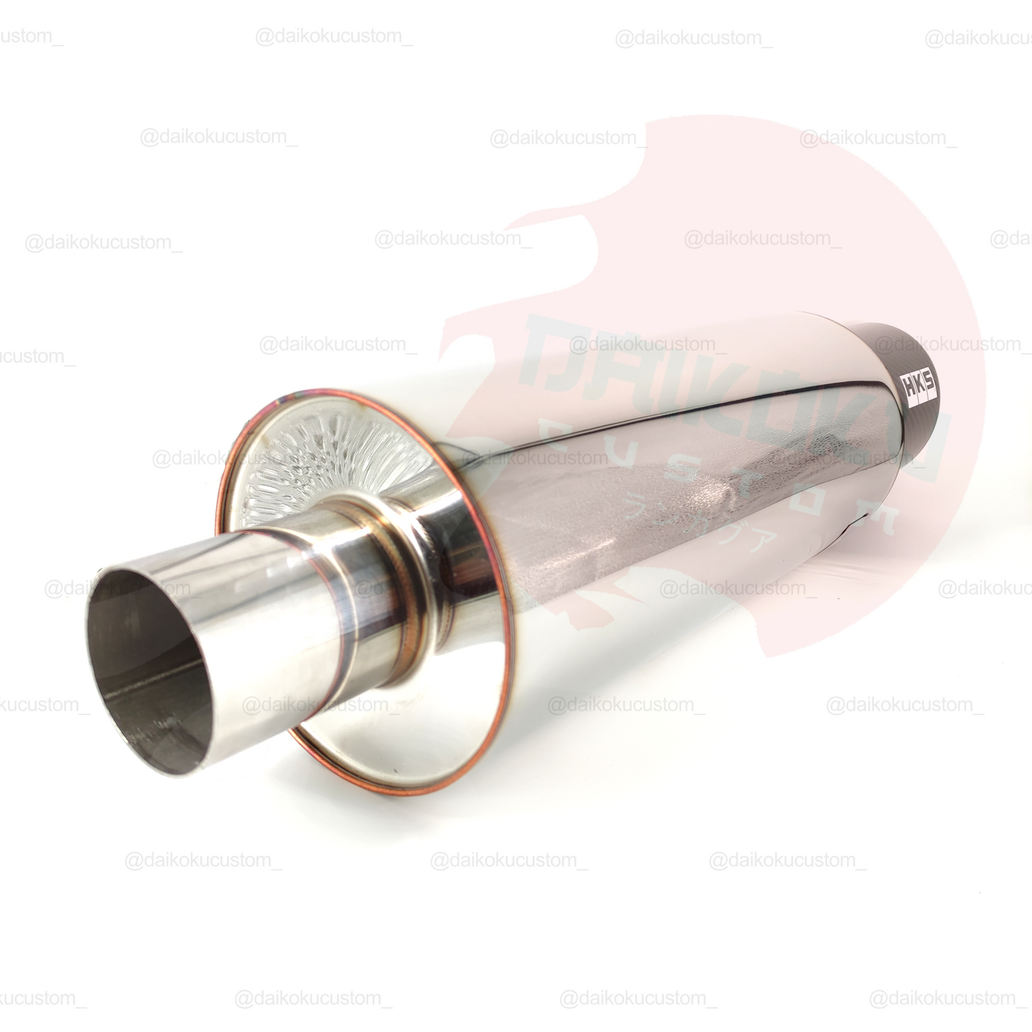Escape Alto Flujo HKS 1 Salida 2.5" a 3.5" Punta Carbono Forjado