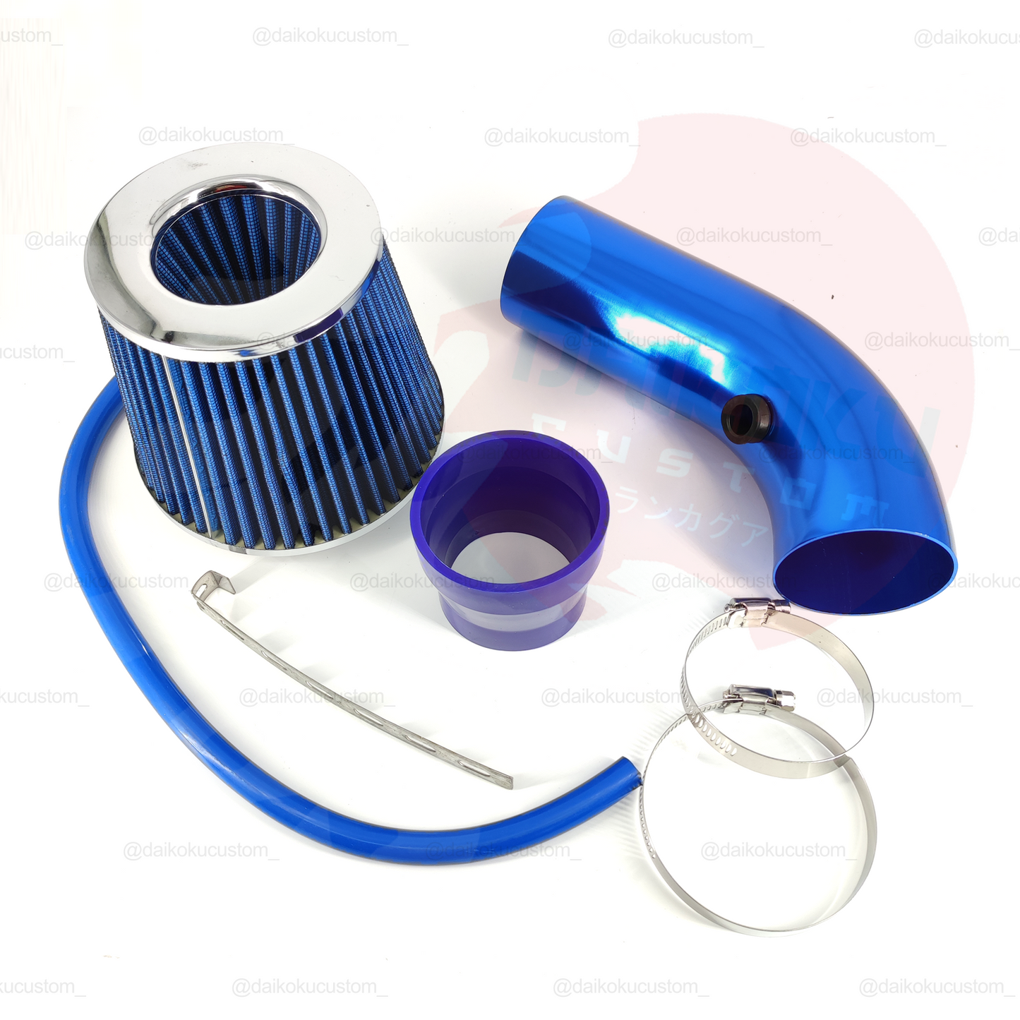 Kit Induccion Corta + Filtro Conico + Abrazaderas 3"