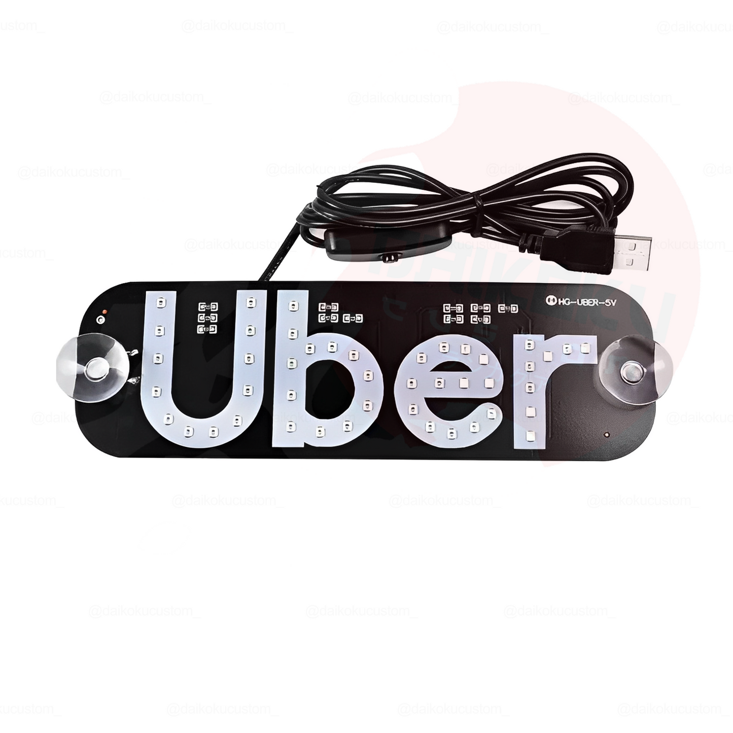 Letrero Uber Led Al Usb Con Ventosa (Azul)