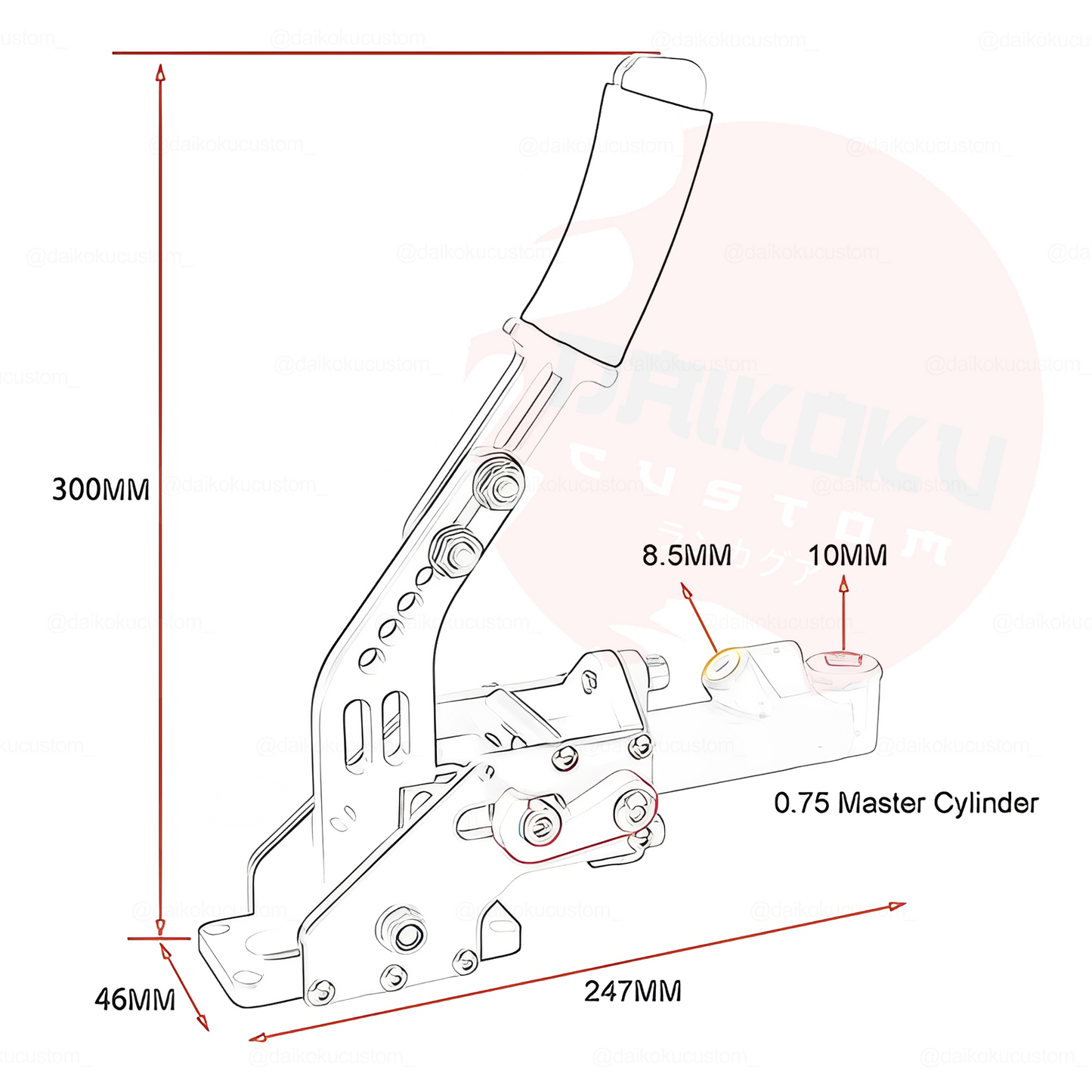 Freno Mano Hidraulico Tipo Drift E-Brake H40-10
