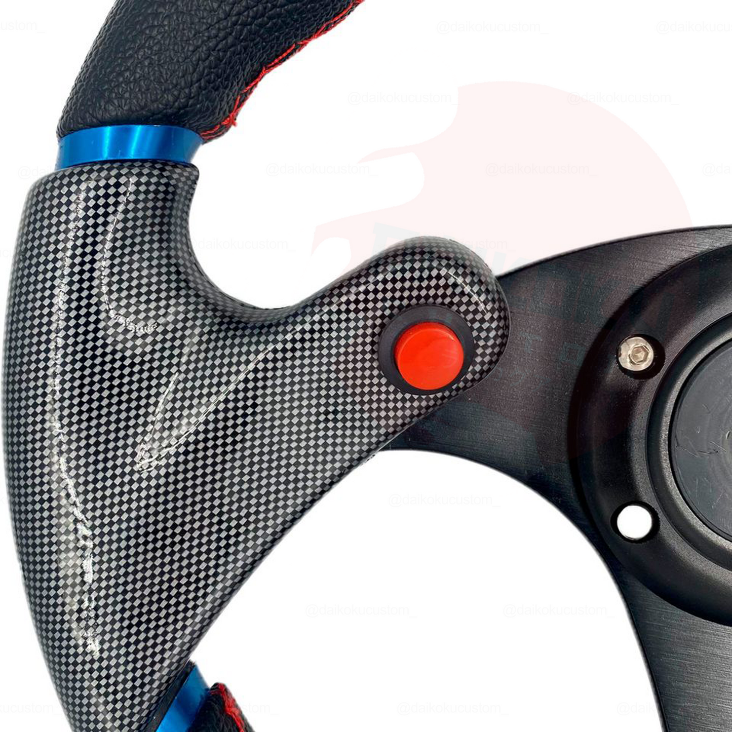 Volante Deportivo Carbono Con 2 Pulsadores