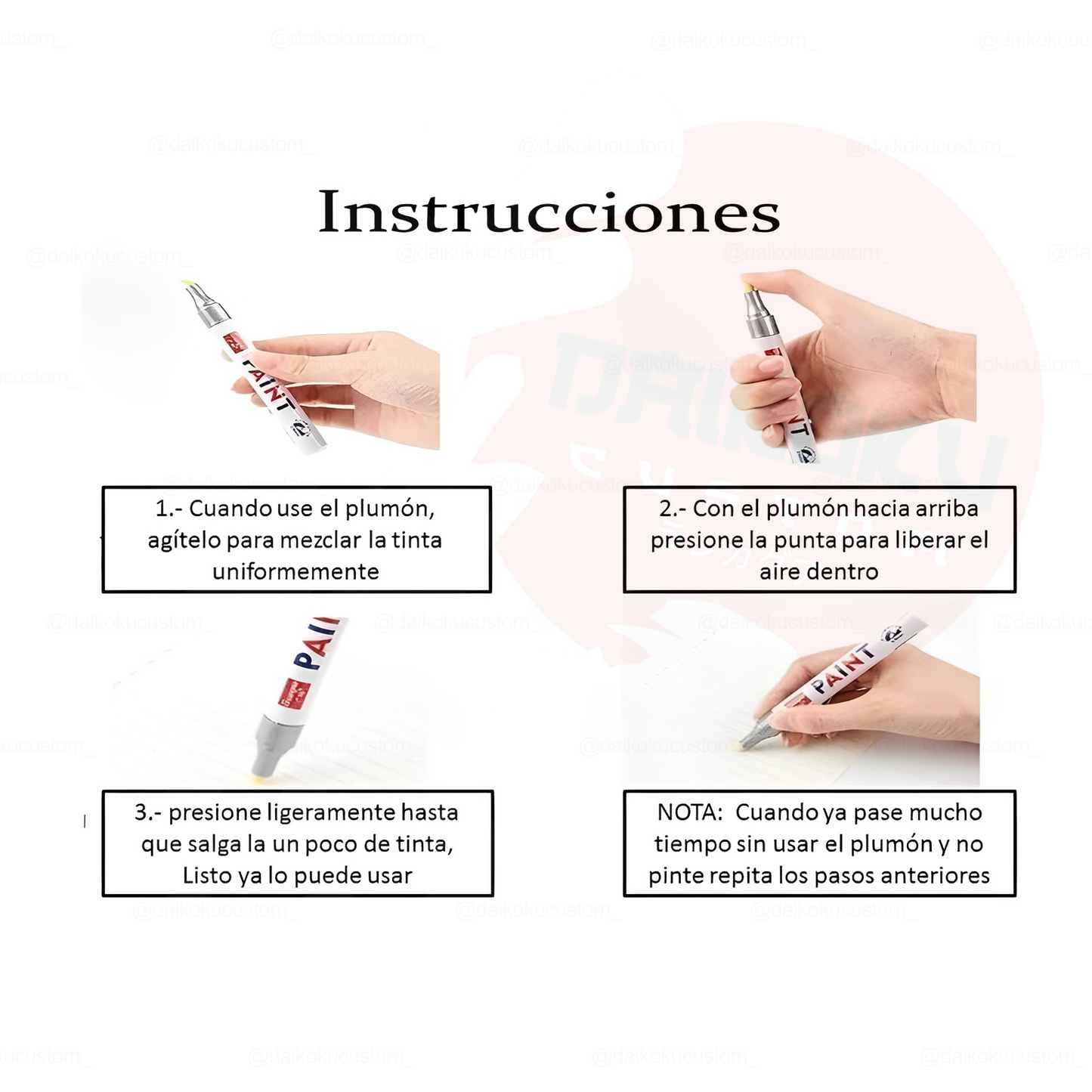 Lapiz Plumon Marcador Neumatico (Blanco)