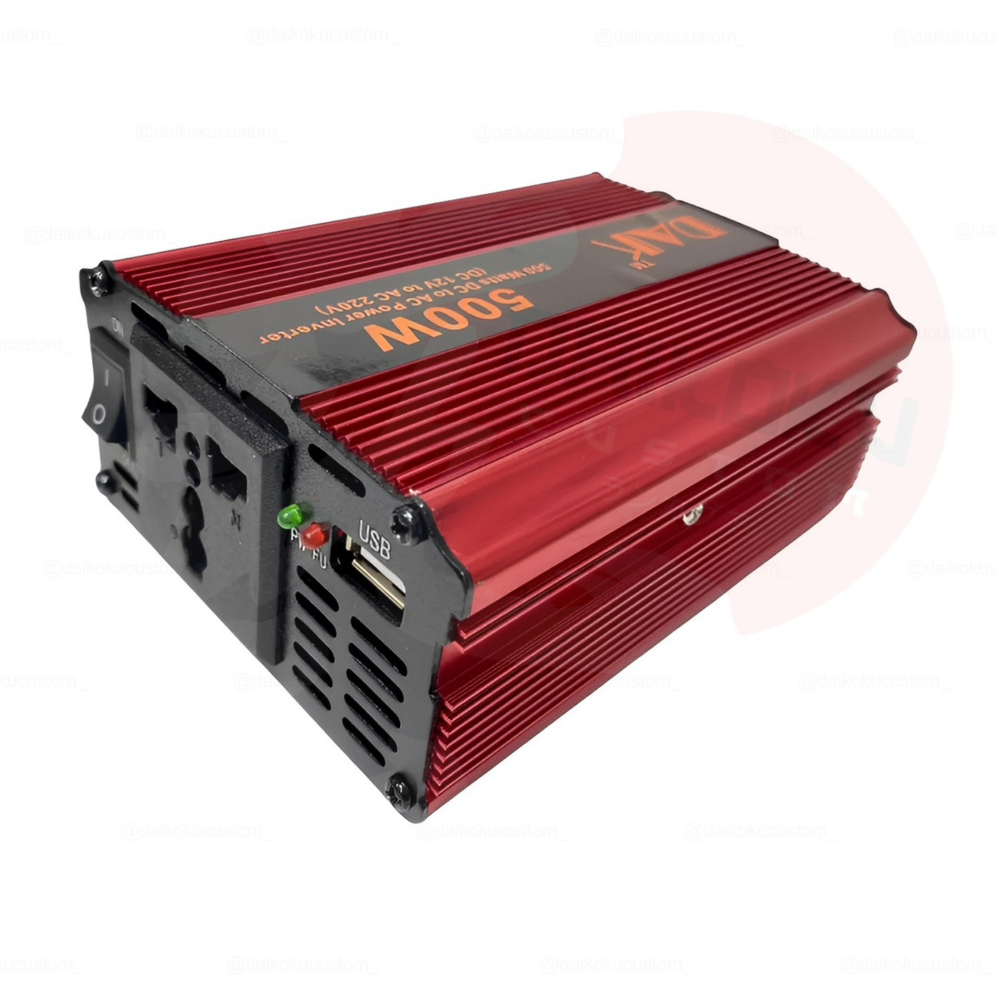 Inversor Convertidor Corriente 12v A 220v Auto 500w Dak