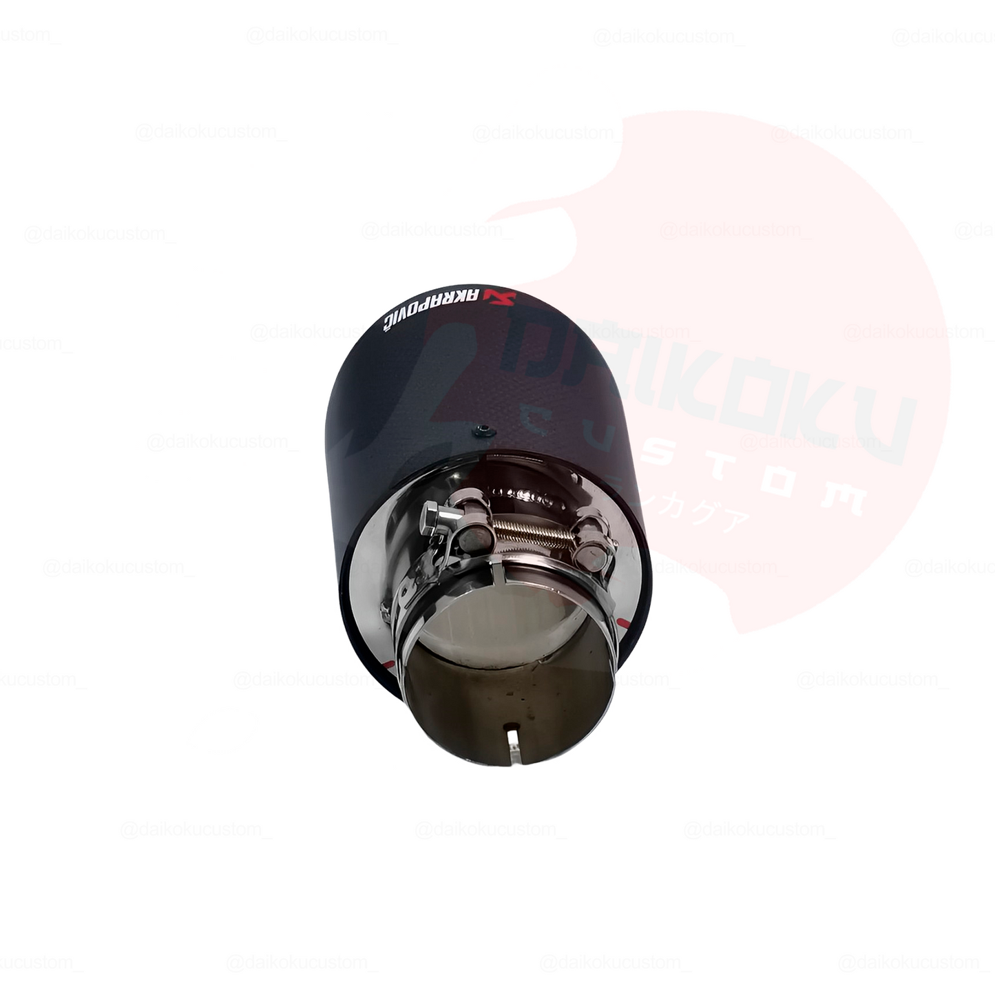 Cola Escape Akrapovic 2.5" a 3.5" Carbono Mate Simple
