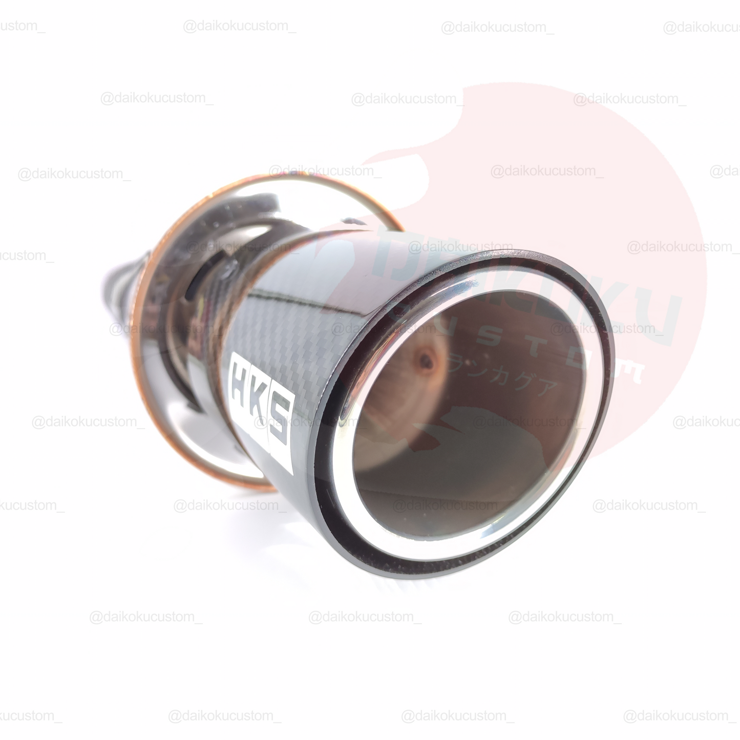 Escape Alto Flujo HKS 1 Salida 2" a 3.5" Punta Carbono Forjado