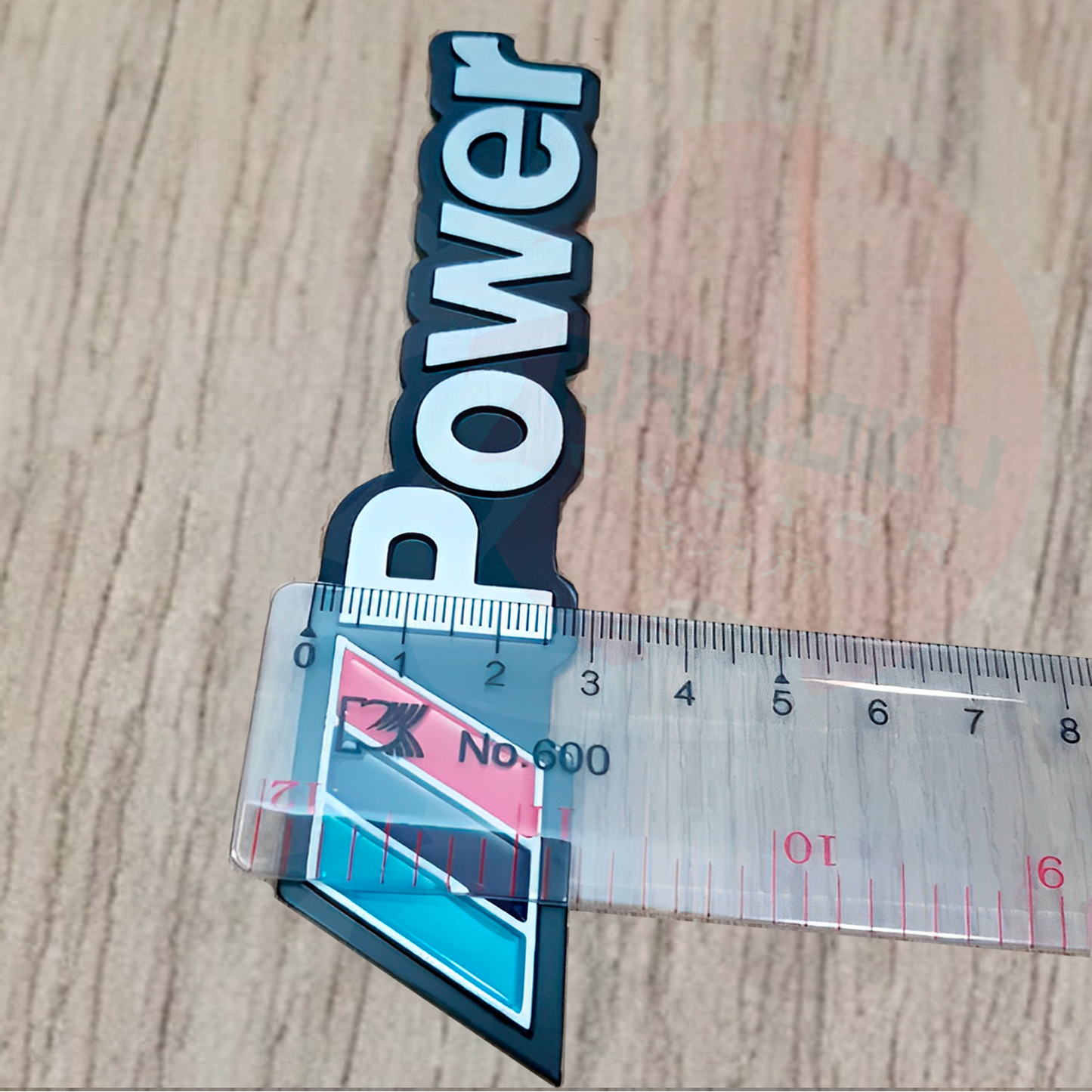 Emblemas Adhesivo Power Borde Negro