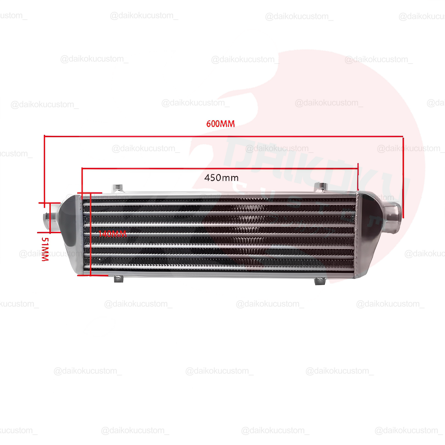 Intercooler Frontal Universal 2 Pulgadas 450x140x65mm