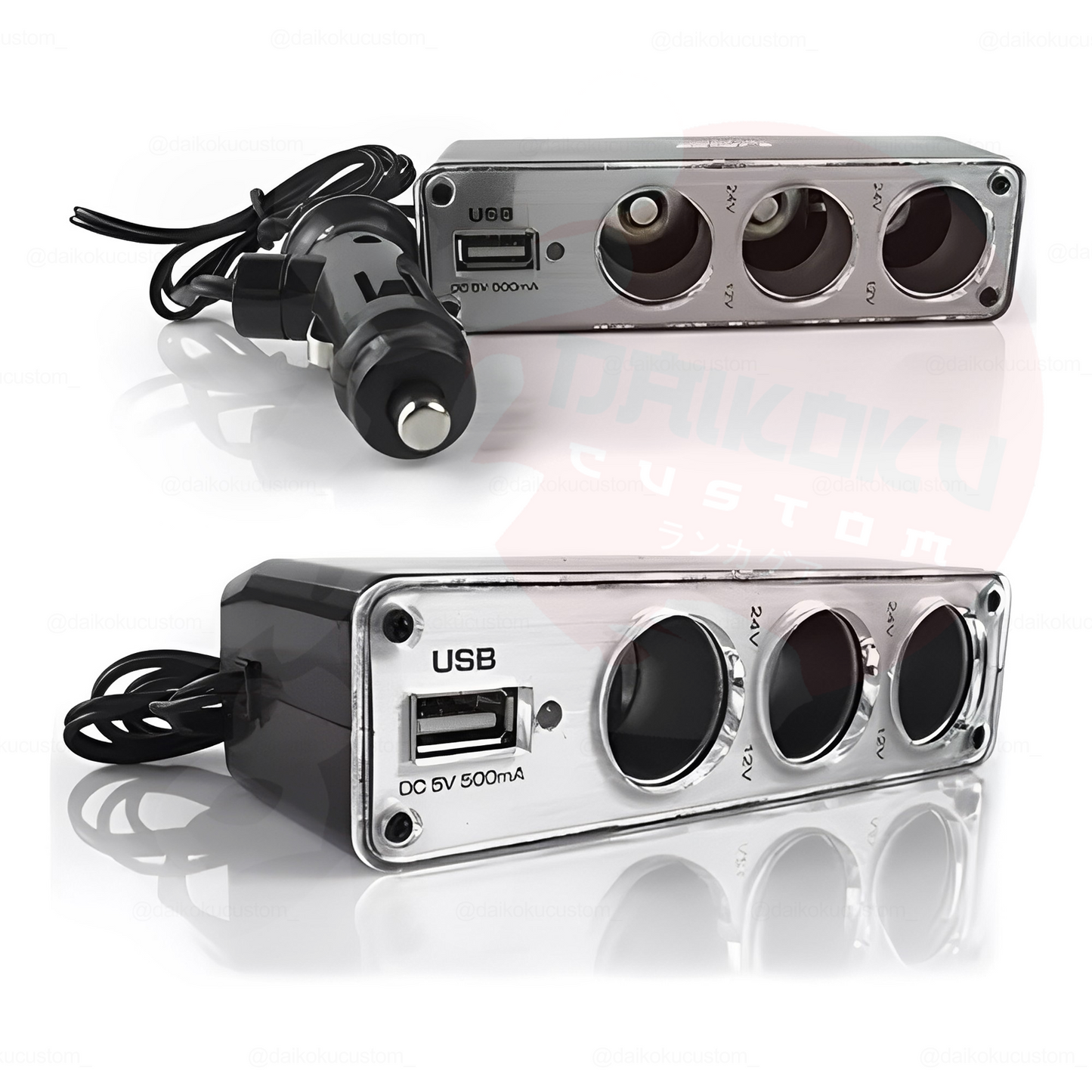 Adaptador Triple Encendedor Cigarrera 1 Usb