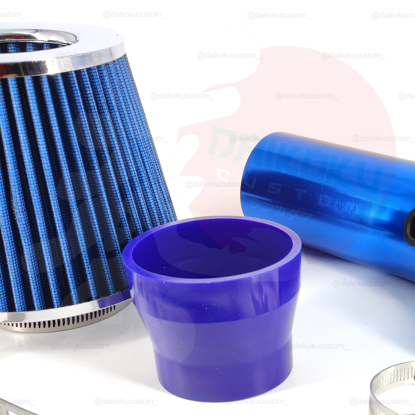 Kit Induccion Corta + Filtro Conico + Abrazaderas 3"