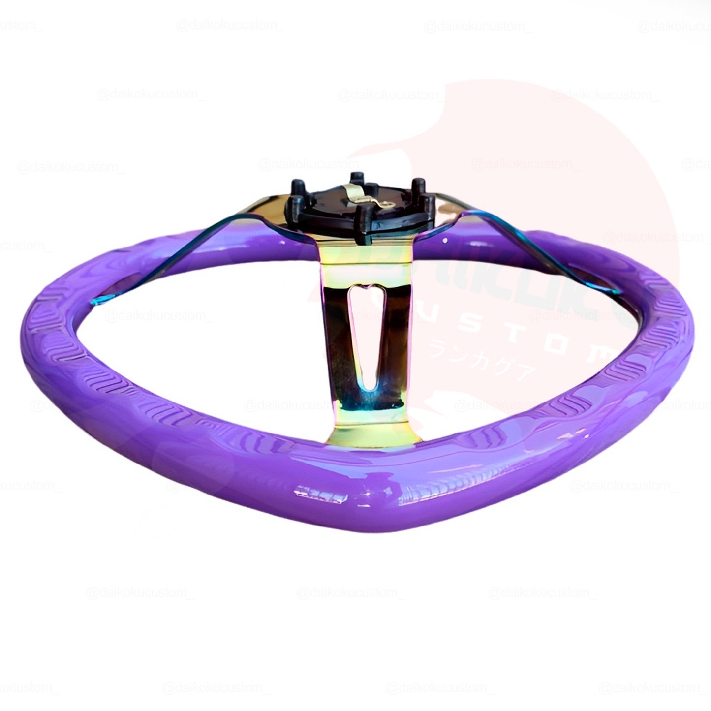 Volante Deportivo Figura Corazon Pvc Morado Concavo