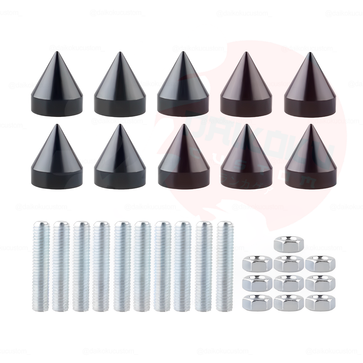 Set 10 Pernos M6 Decorativos (Con Punta)