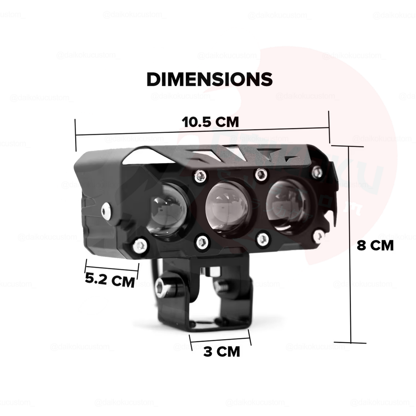 Neblineros Led Lupa Triple 50w Multivoltaje 12-24v X2