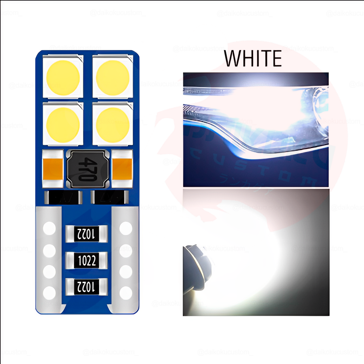1 Ampolleta Led T10 De 8 Led Plana Colores