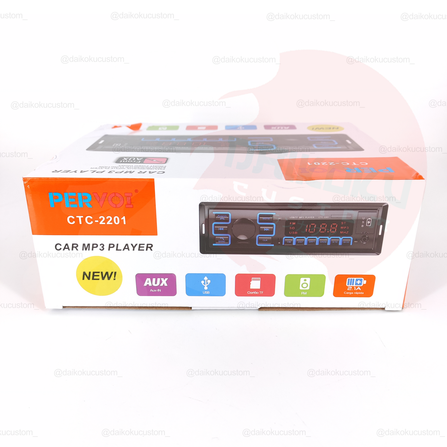Radio Panel Incorporada Bluetooth 1 Din Universal Pervoi Ctc-2201