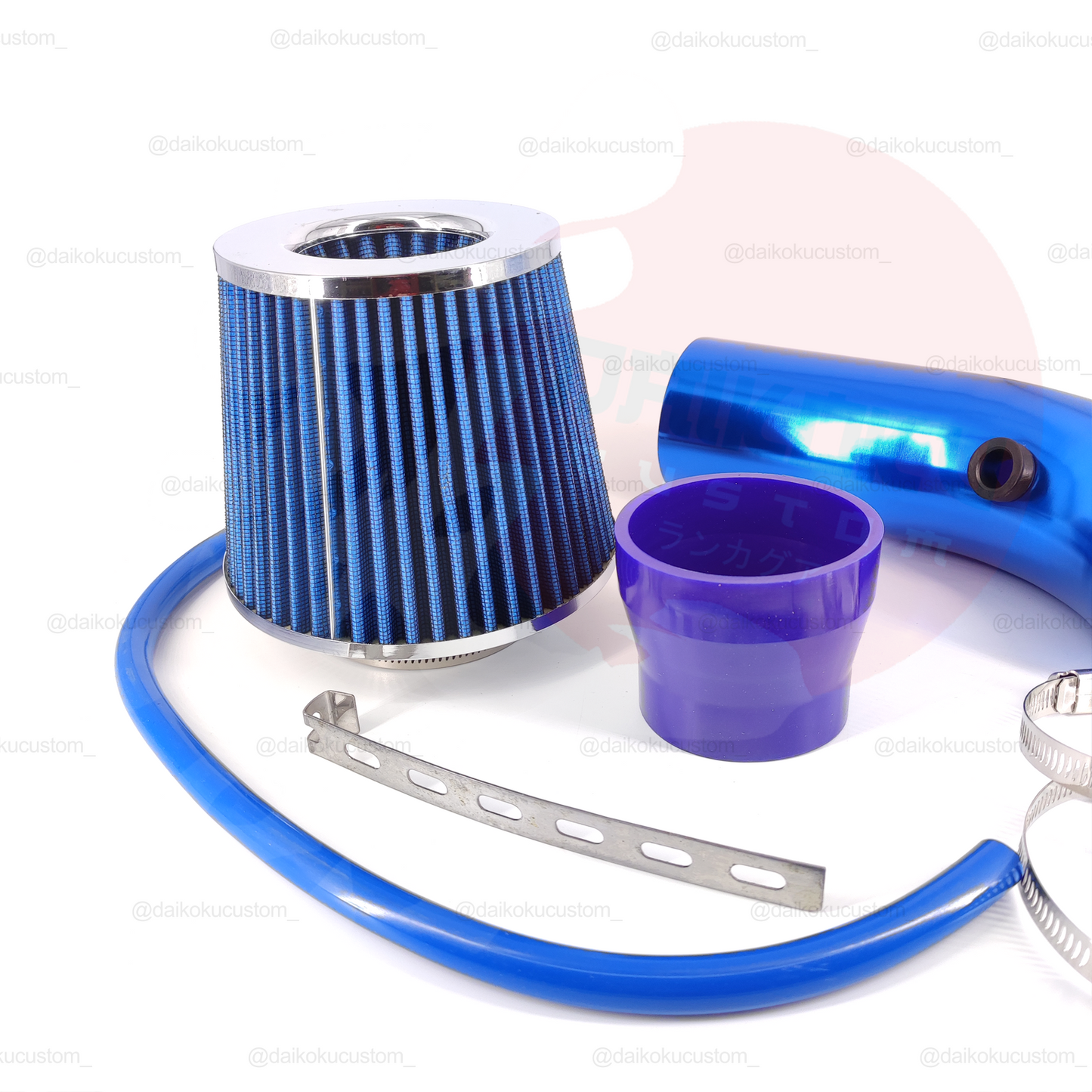 Kit Induccion Corta + Filtro Conico + Abrazaderas 3"