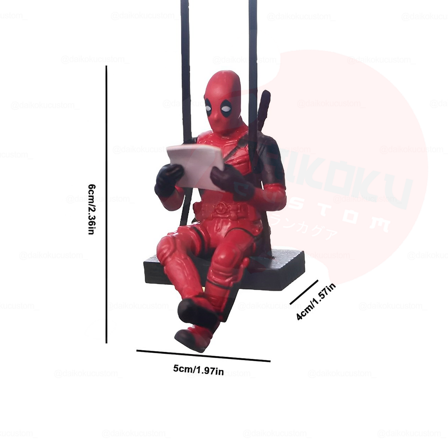 Adorno Decorativo Espejo Retrovisor Deadpool Columpio 1