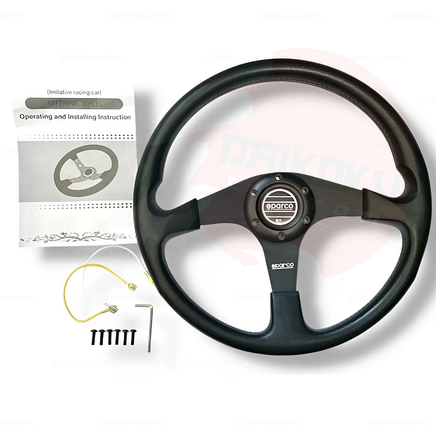Volante Deportivo Sparco Plano Negro P.u