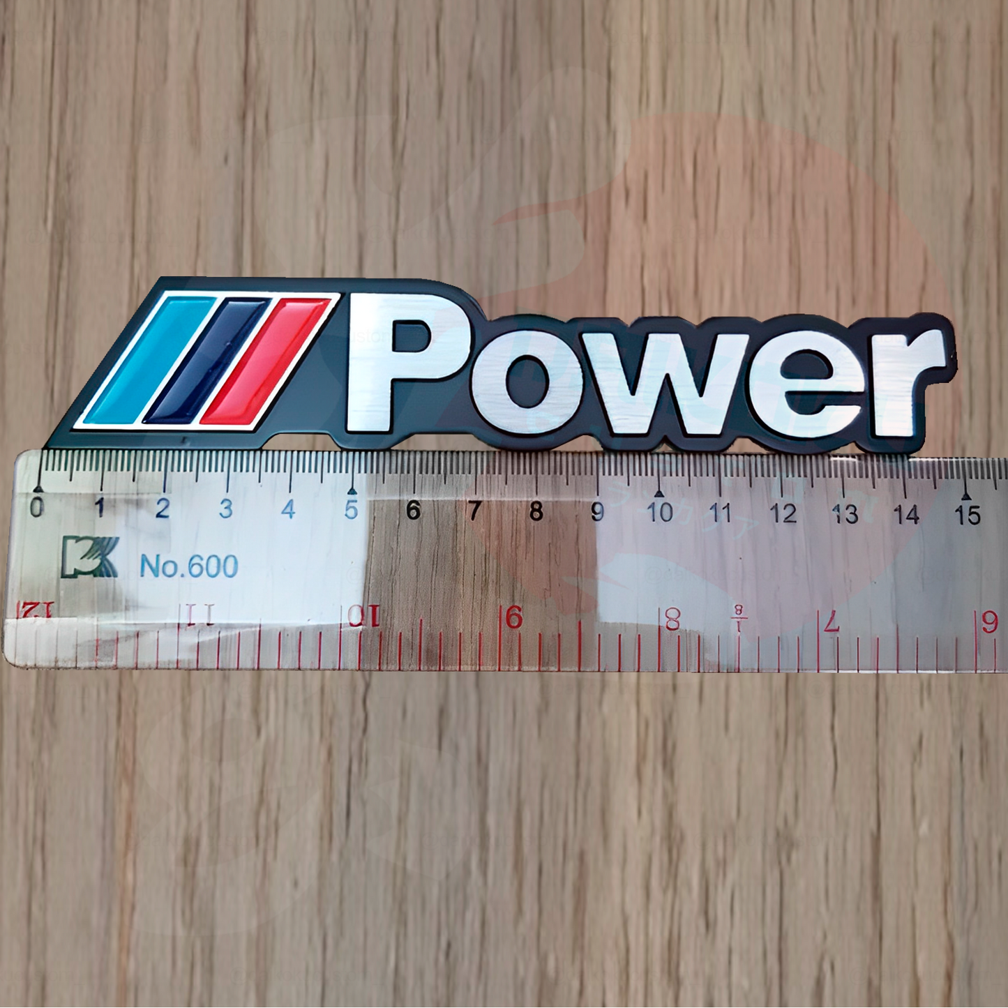 Emblemas Adhesivo Power Borde Negro