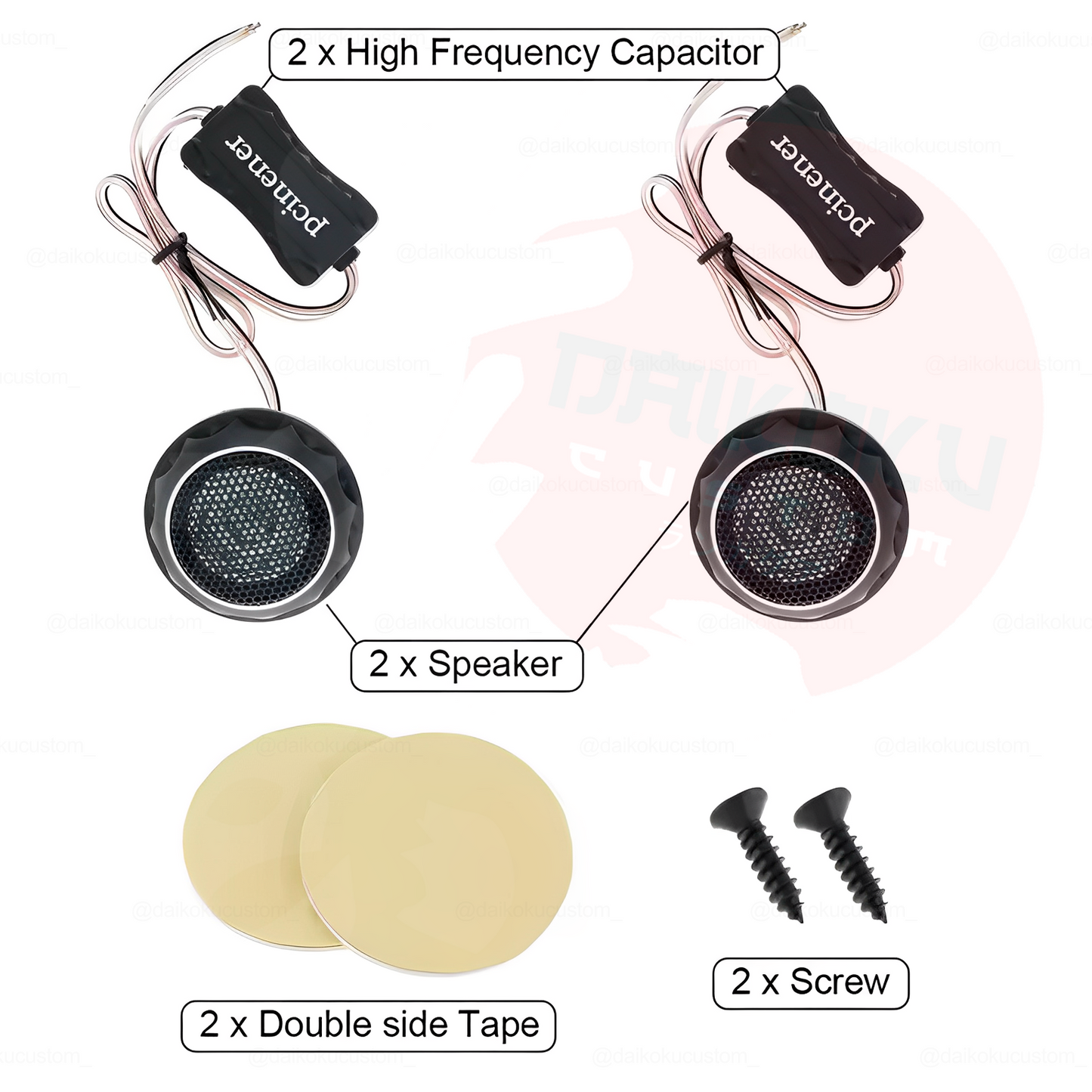 Tweeters Pcinener TS-T280 De 140w (Caja Cafe)