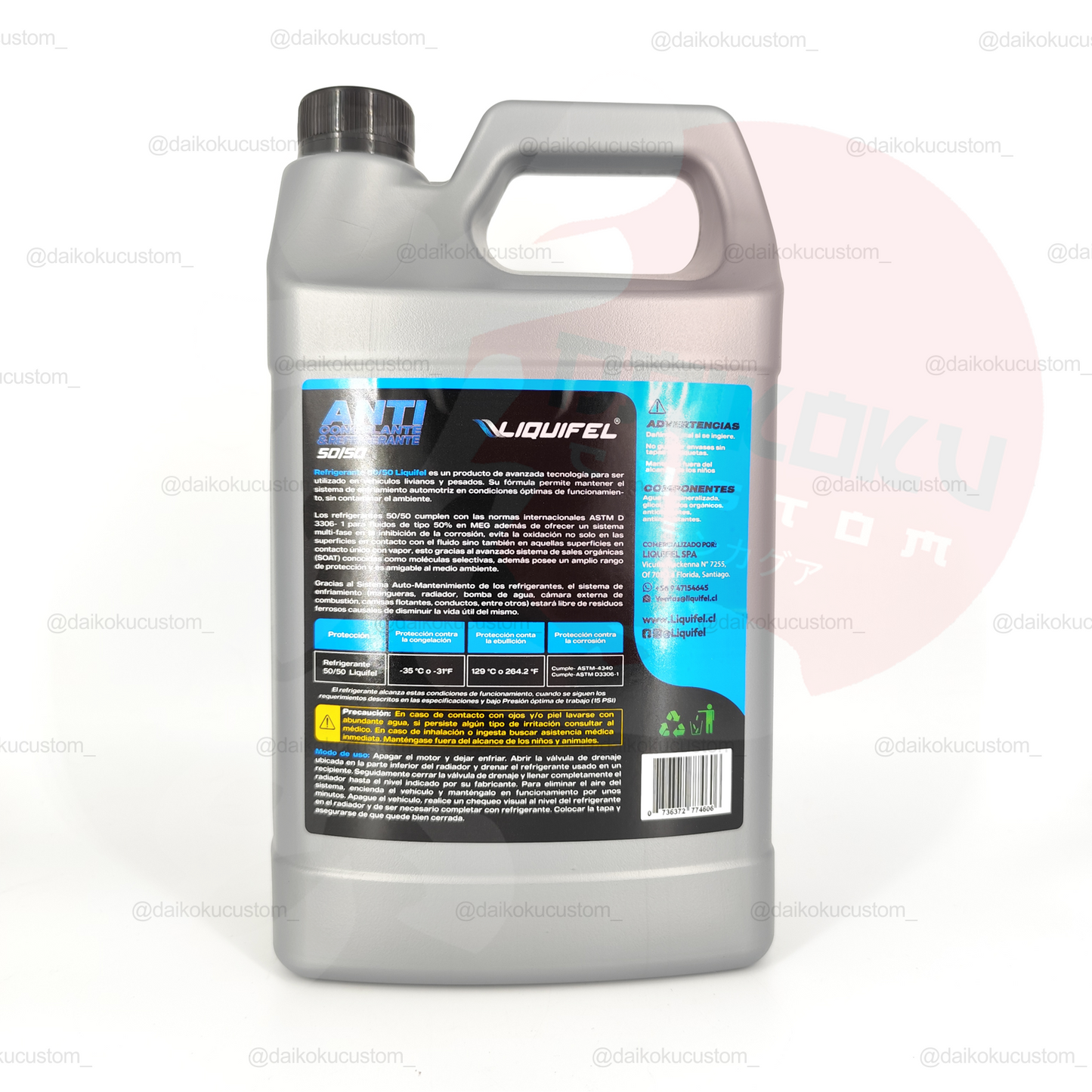 Anticongelante Y Refrigerante Verde 50% Auto Liquifel 4 Litros
