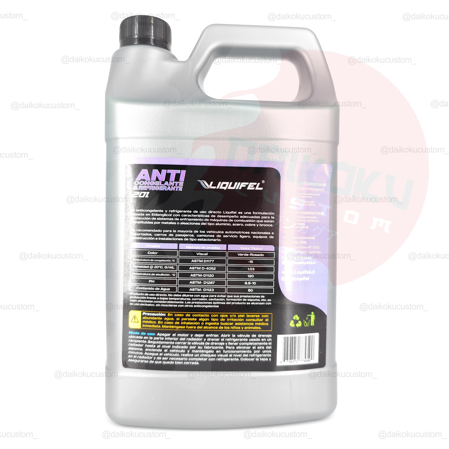 Anticongelante Y Refrigerante Verde 20% Auto Liquifel 4 Litros