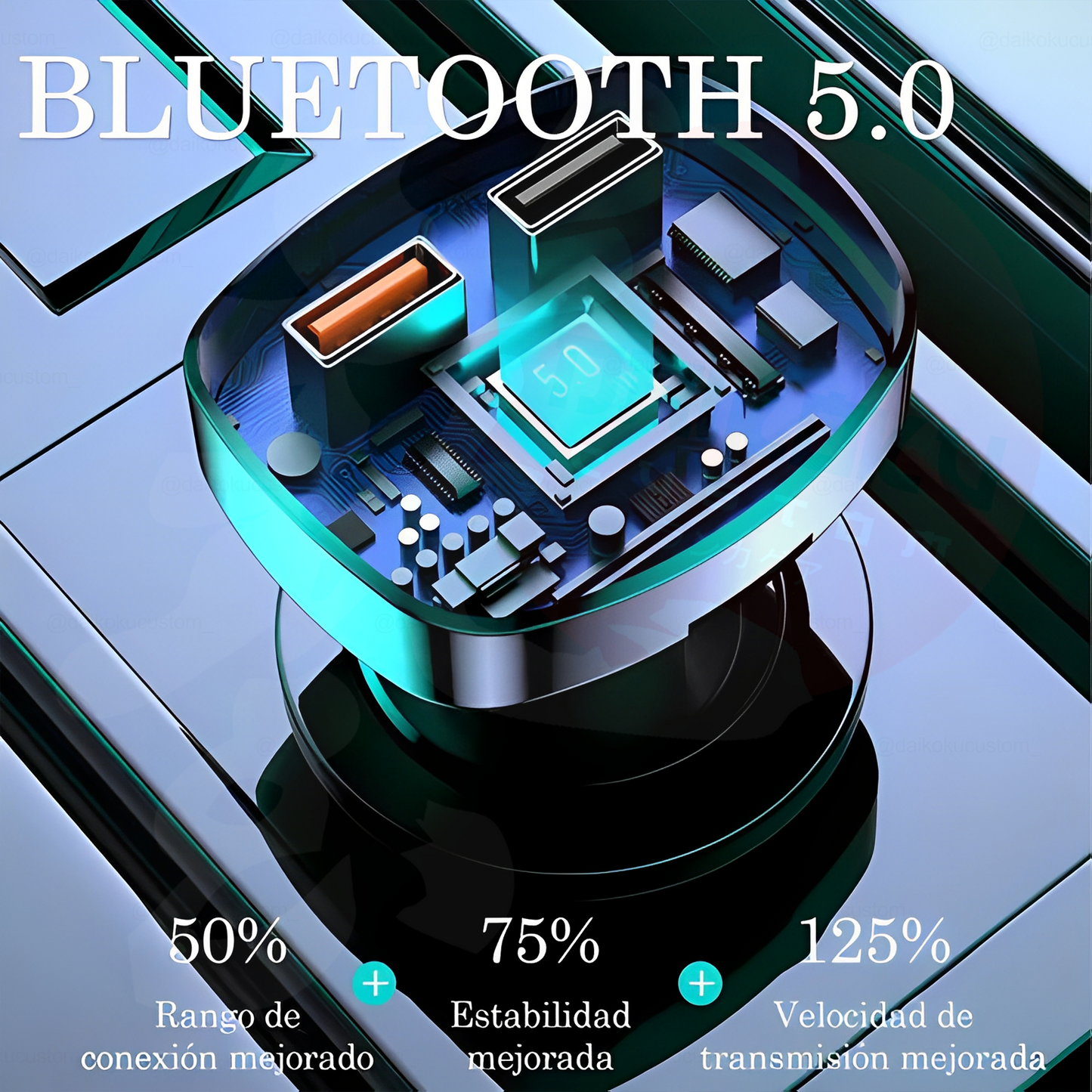 Receptor Transmisor RGB Q7 Bluetooth 20w 12-24v Cenicero