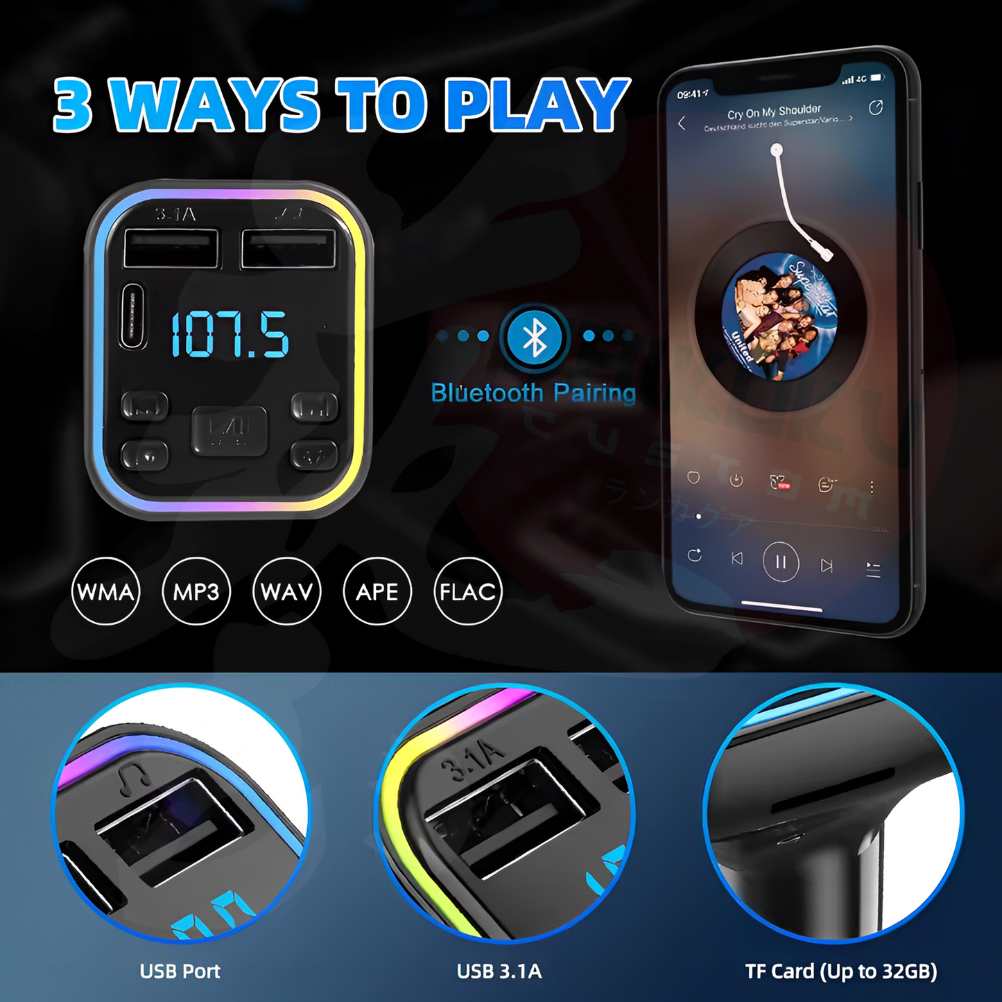 Receptor Transmisor RGB G38 Bluetooth 3.1a 12-24v Cenicero 11827