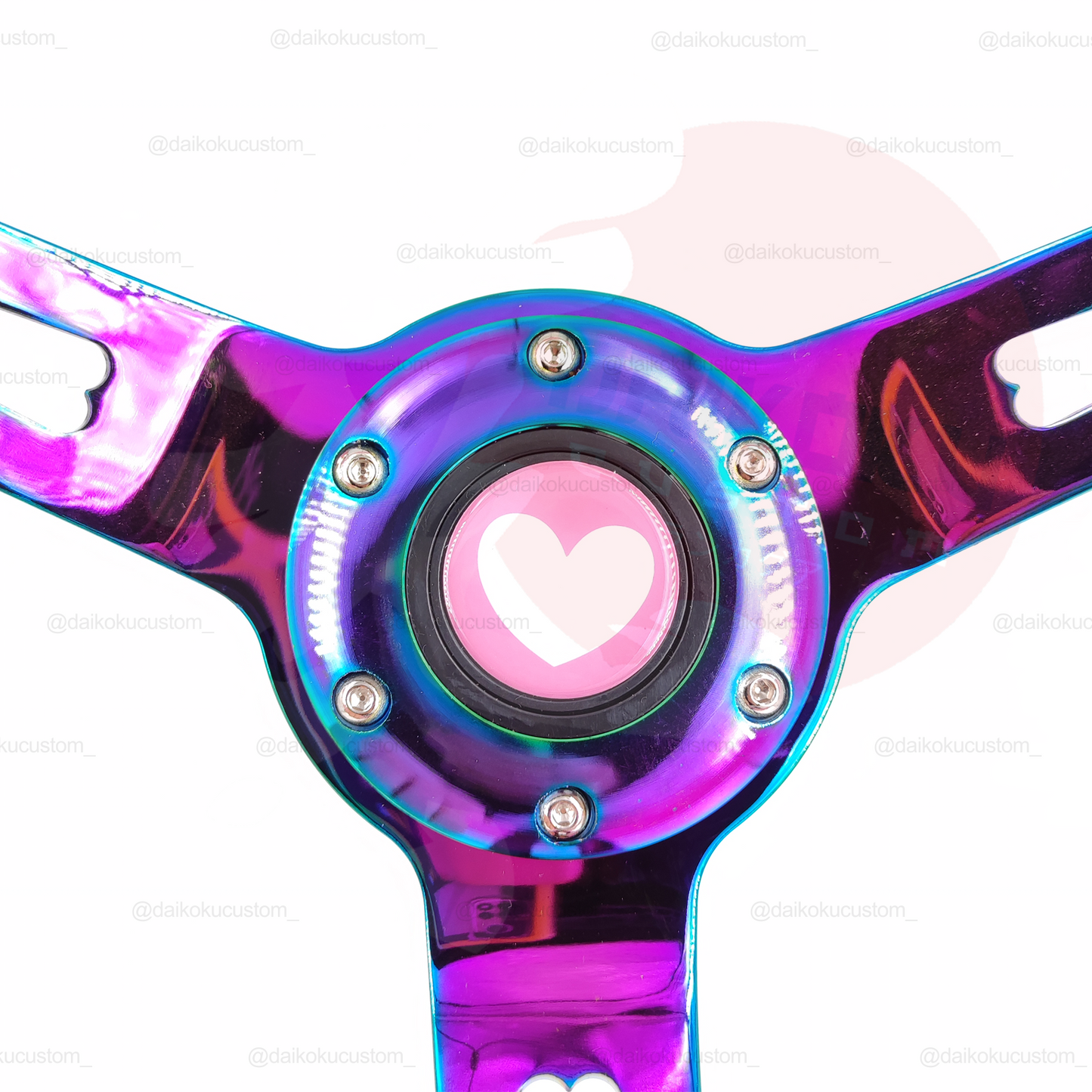 Volante Deportivo Figura Corazon Pvc Rosa Pastel