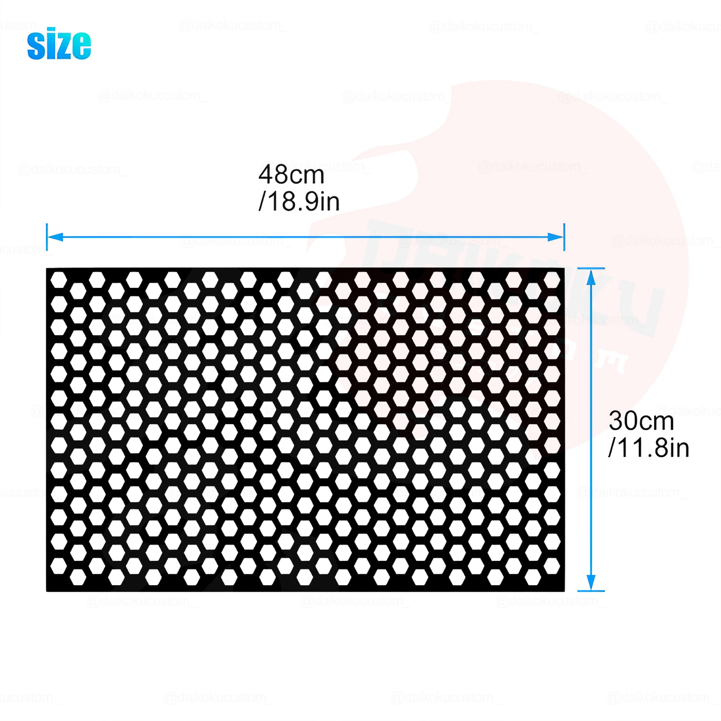 Vinilo Foco Panal Negro 48cm X 30cm (2 Unidades)