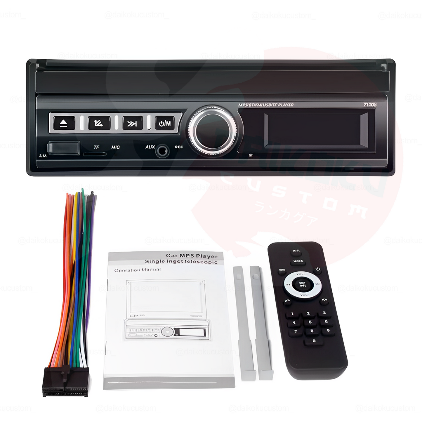 Radio Pantalla Retractil 7" Mp5 Modelo 7130 Bluetooth