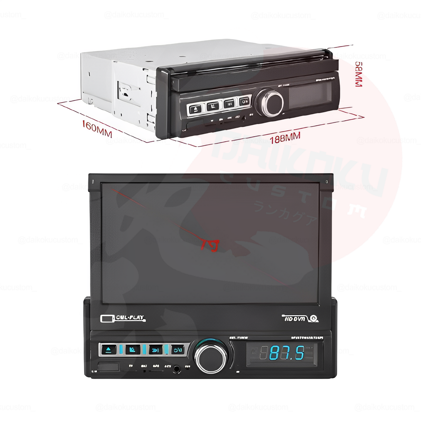Radio Pantalla Retractil 7" Mp5 Modelo 7130 Bluetooth