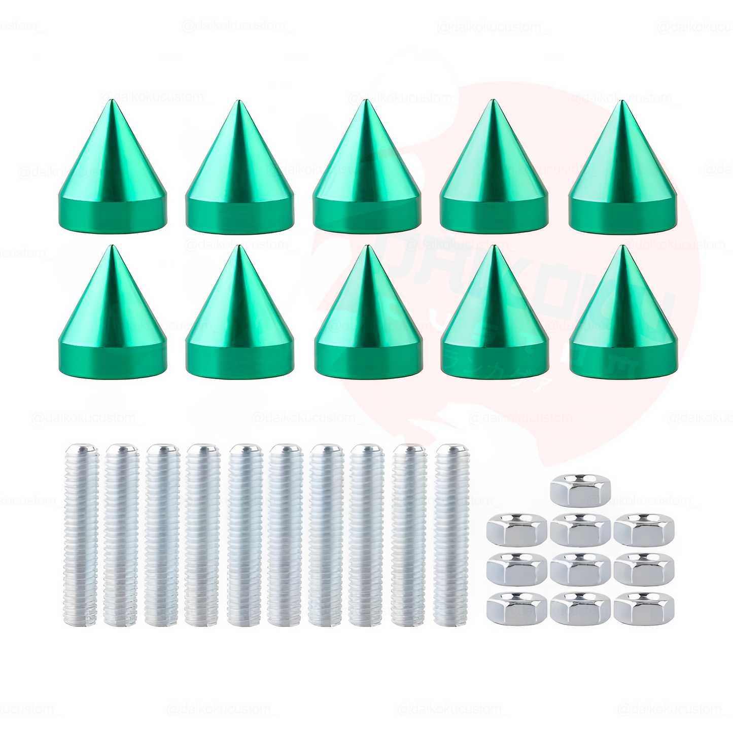 Set 10 Pernos M6 Decorativos (Con Punta)