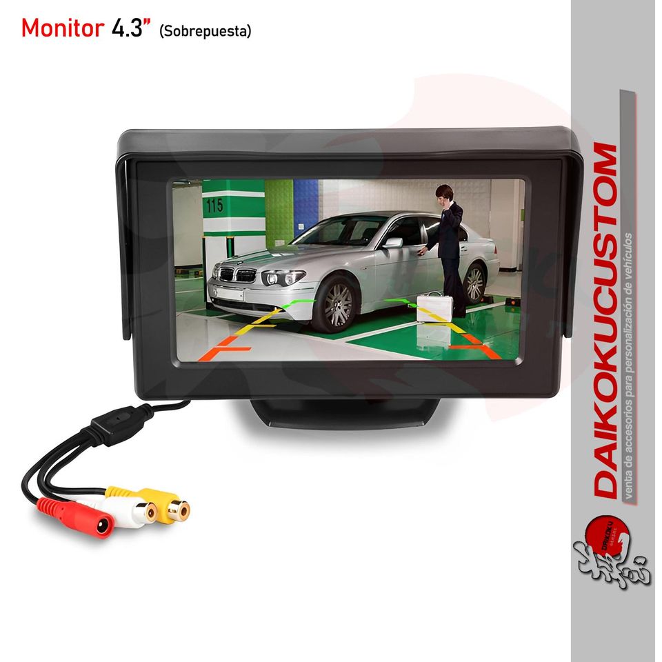 Monitor Pantalla 4.3'' Sobrepuesto 12v Universal