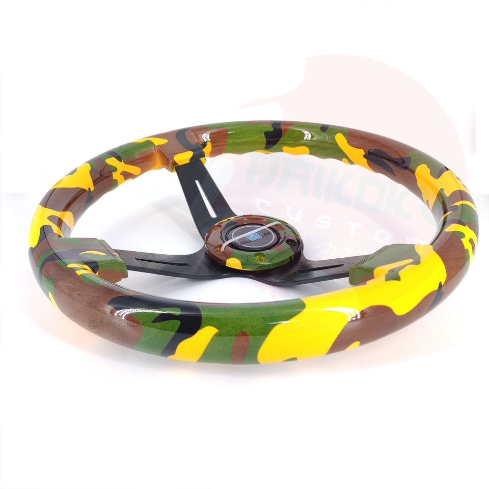 Volante Deportivo Camuflaje Verde/Amarillo