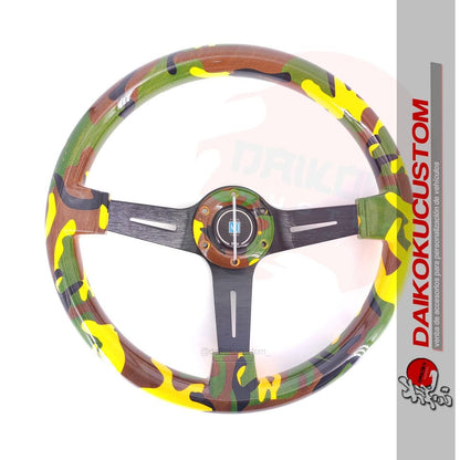 Volante Deportivo Camuflaje Verde/Amarillo