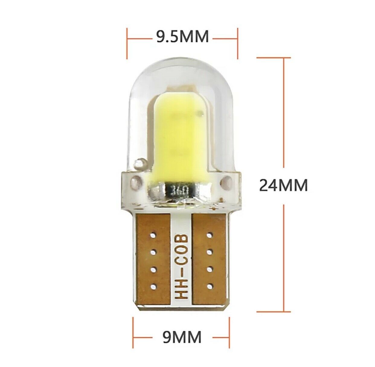 1 Ampolleta Led T10 Silicona Chica Blanco