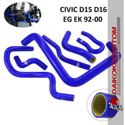 Kit 6 Mangueras Radiador Agua Civic Eg Ek 92-2000