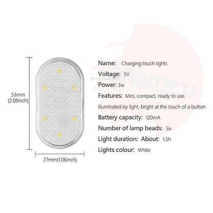 Luz Led Techo Usb Tactil Recargable + Iman X1