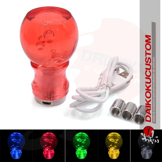 Pomo Burbuja Led Rgb Redondo 9cm Diferentes Colores