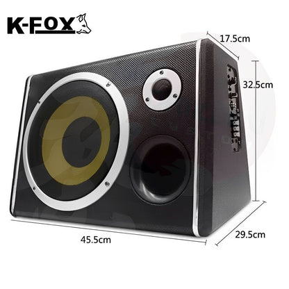 Subwoofer Amplificado 1500w K-Fox 10" + Cables