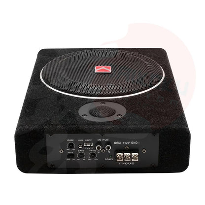 Subwoofer Amplificado Plano 600w Kuerl 8" Felpa + Cables