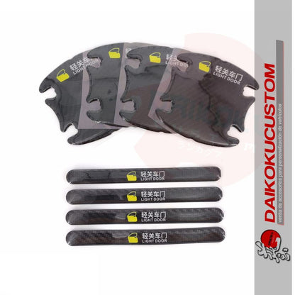 Protector Manilla + Tope Puerta Carbono 8pcs