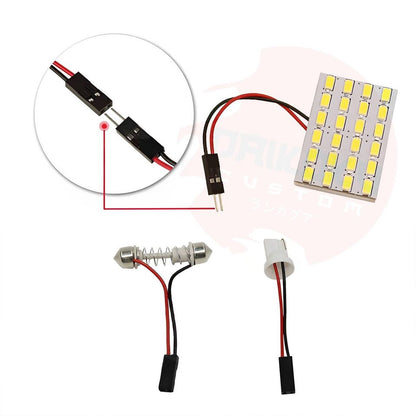 Placa Panel Led Techo 24 Cuadrados + Adaptadores