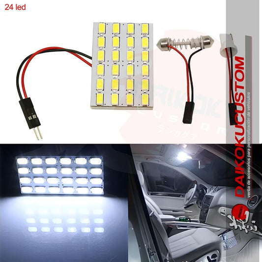 Placa Panel Led Techo 24 Cuadrados + Adaptadores