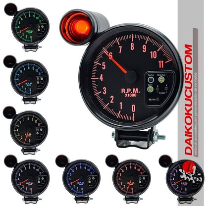 Reloj Grande DRAGON Gauge 5" Tacometro + Shifter Light