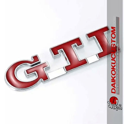 Emblema Adhesivo Trasero GTI Rojo